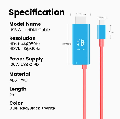 Switch USB-C To HDMI Conversion Adapter